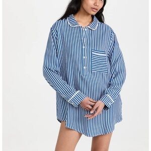 Plush Striped Sleep Dress size M